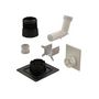 Voir la diapositive 1 : Ubbink Kit 2 en 1 CHEMILUX B22p B23p simple paroi D80 noir entrée plafond et mural UBBINK 184448