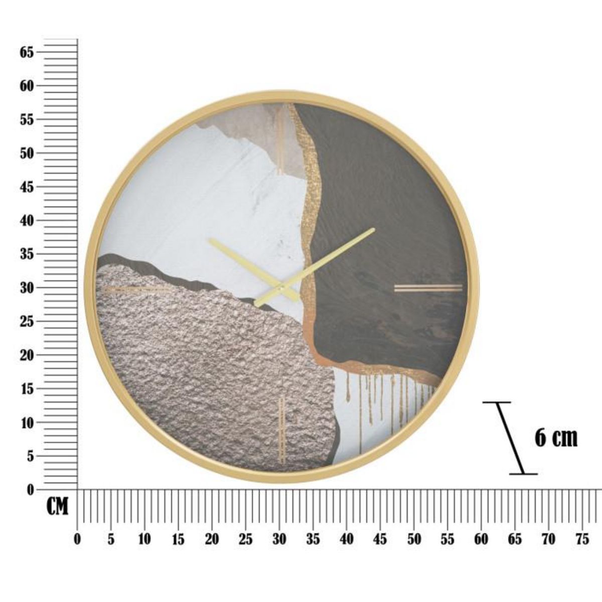 Paris Prix Horloge Murale en Verre  Art Mix  60cm Multicolore