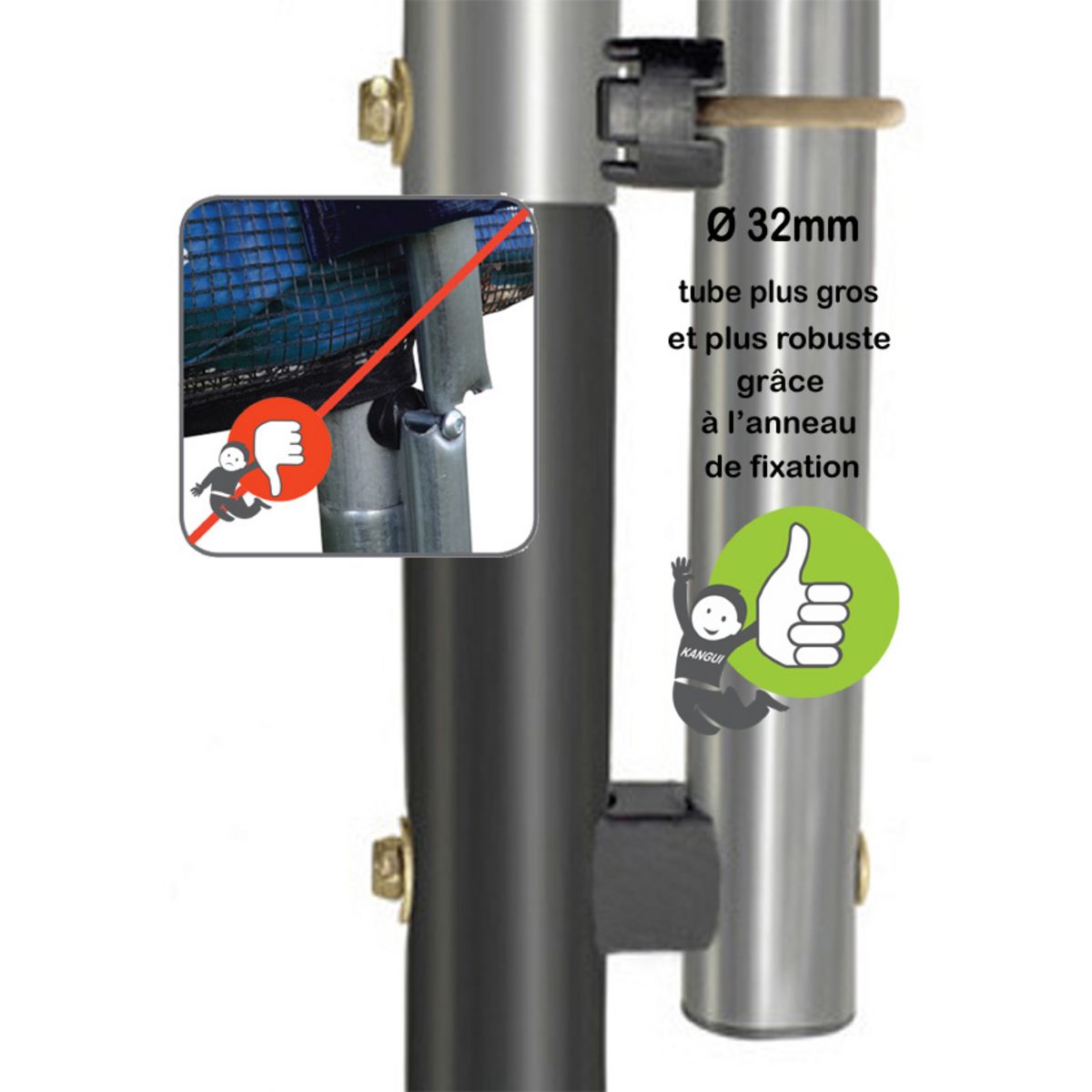 KANGUI Trampoline Punchi Aloé 360 + échelle