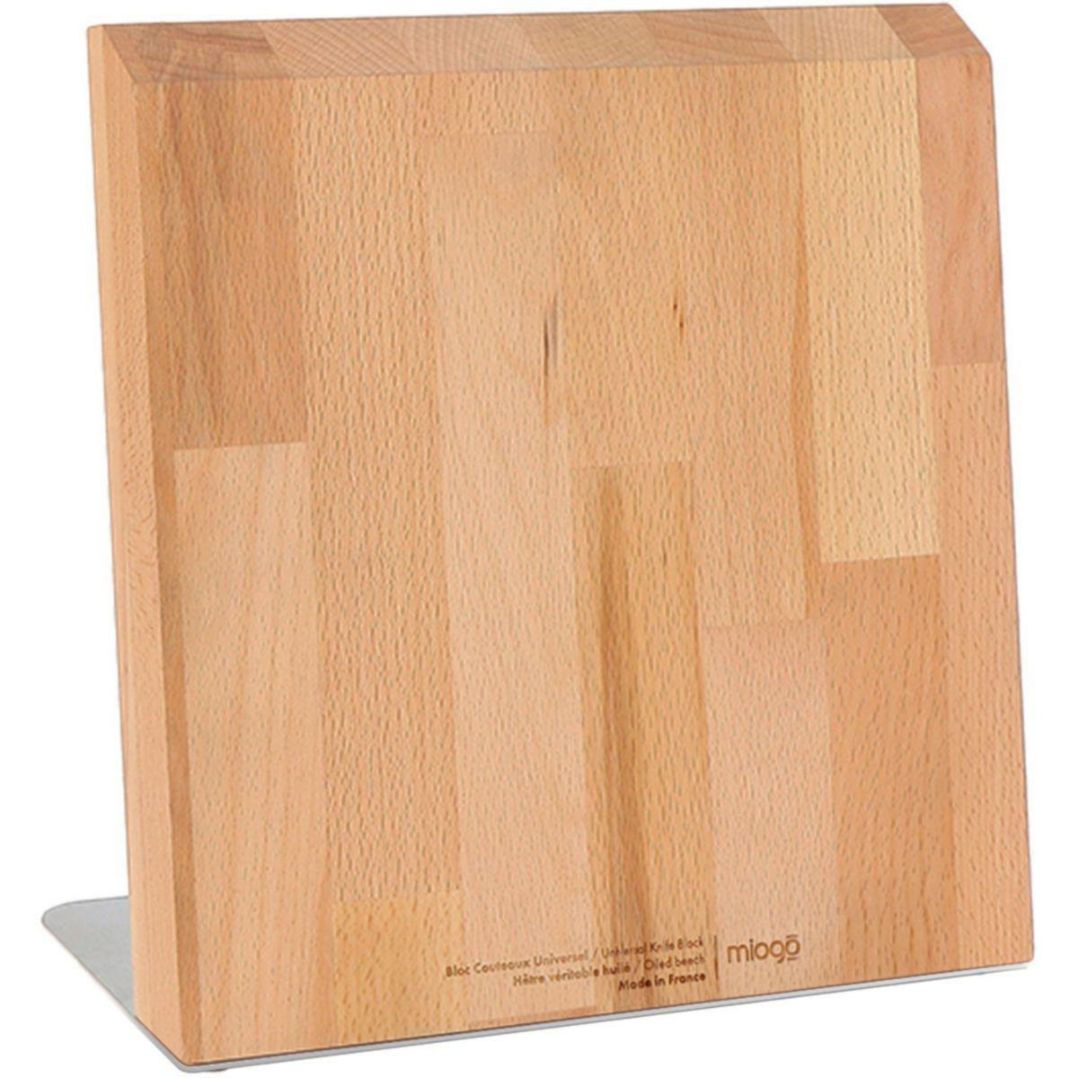 MIOGO Bloc couteaux Magnétique en hêtre huilé