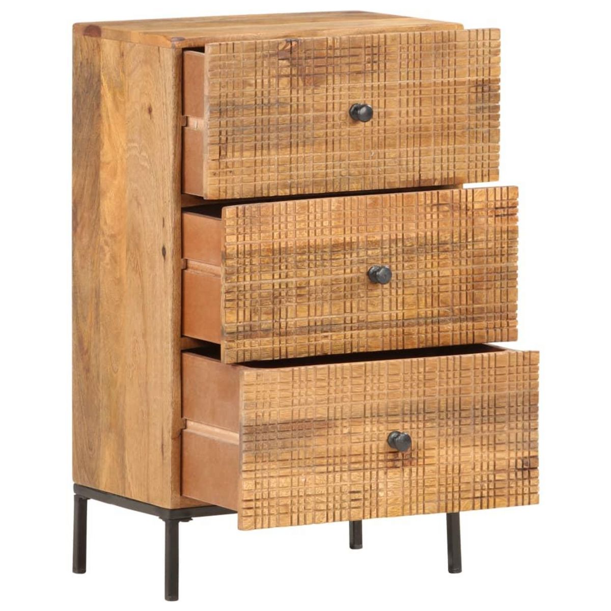 VIDAXL Buffet 45x30x75 cm Bois de manguier massif