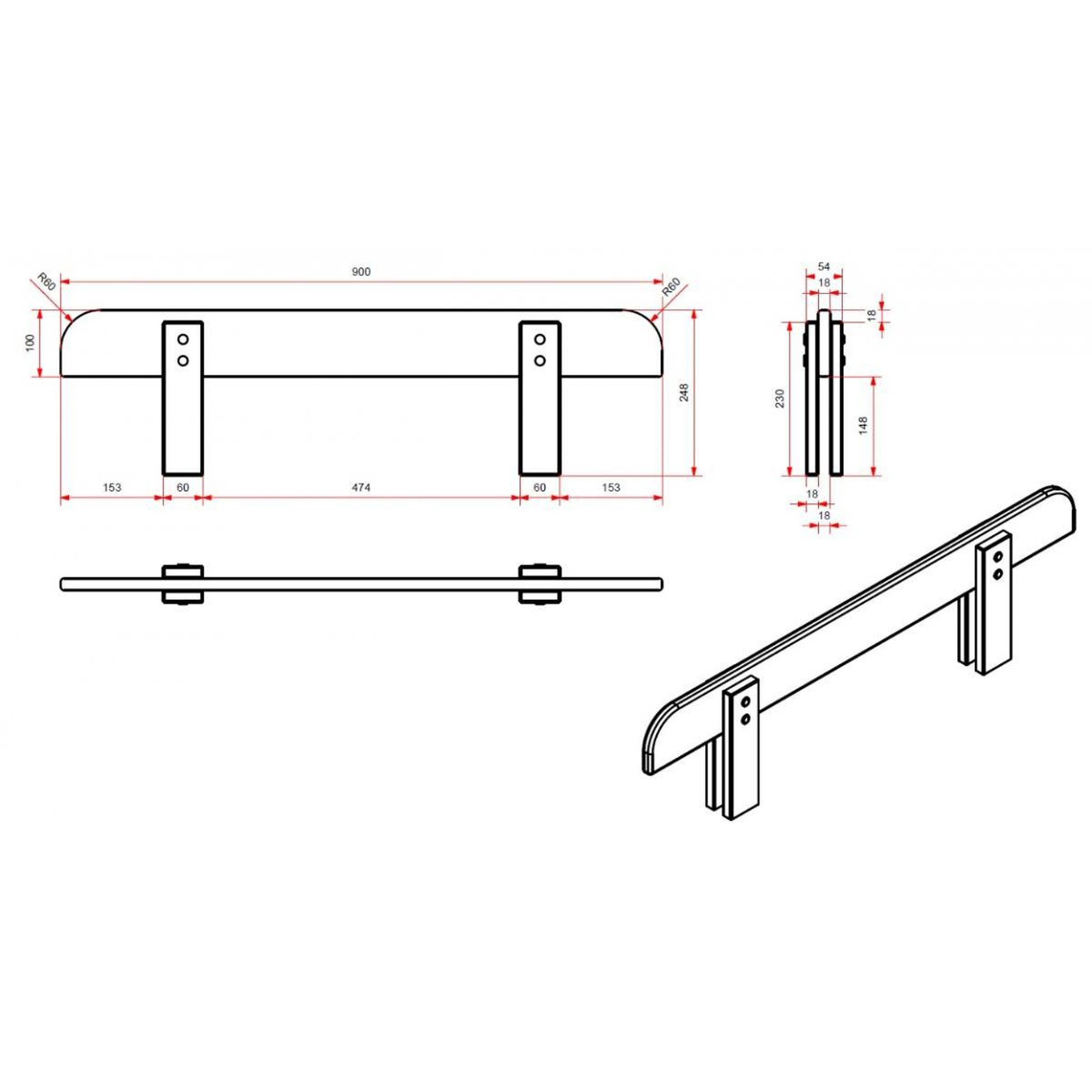 Voir la diapositive 3 : Paris Prix Barrière de Sécurité Enfant  Kiddy  90cm Gris