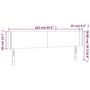 Voir la diapositive 6 : VIDAXL Tete de lit a LED Gris clair 163x16x78/88 cm Velours