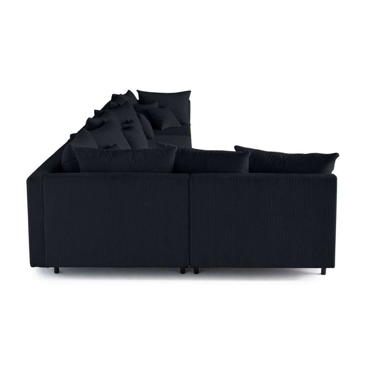 LISA DESIGN Edinburg - canapé modulable d'angle réversible 5 places - en velours côtelé