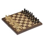 Goki GOKI Jeu d'échecs magnétique dans une boîte en bois pliable