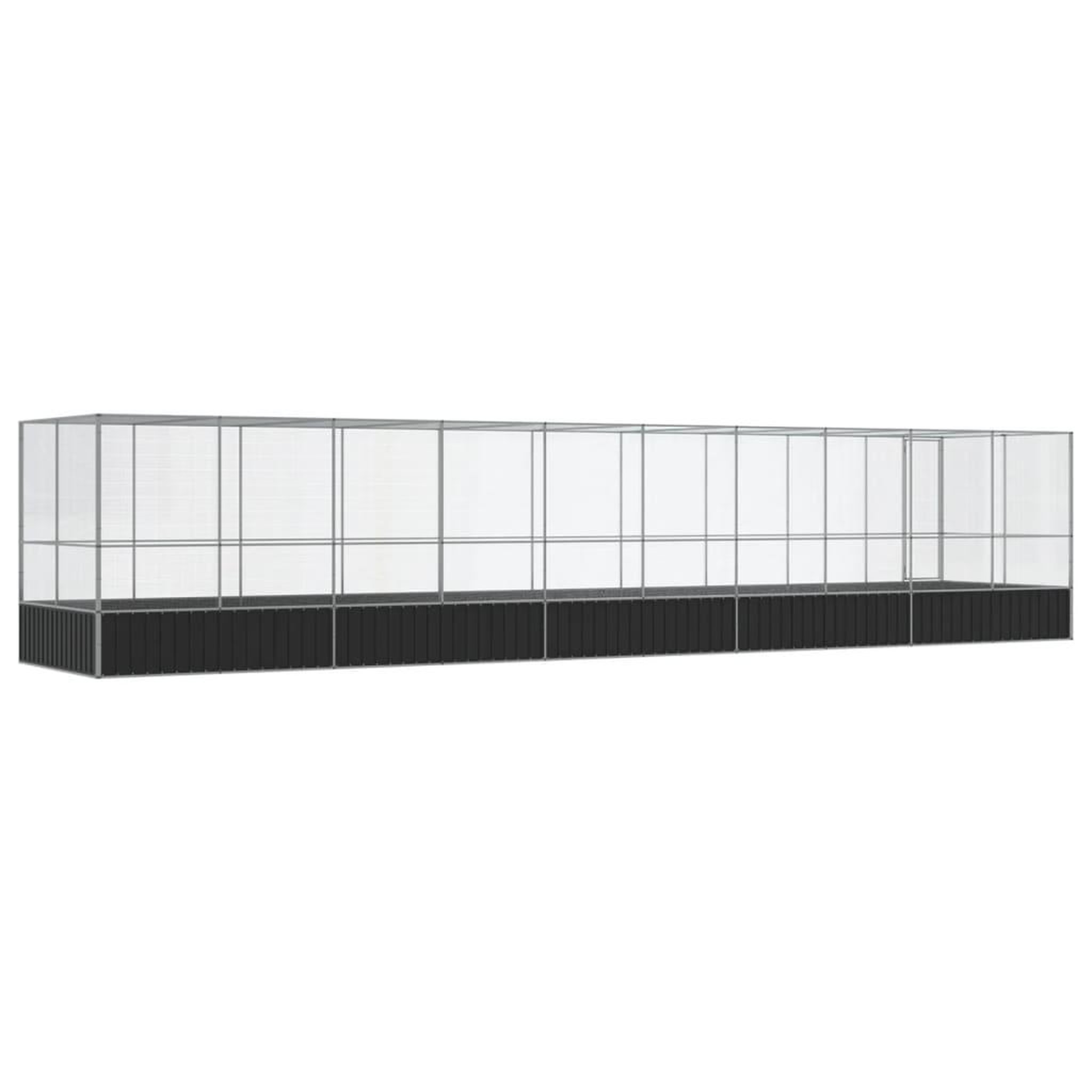 Voir la diapositive 5 : VIDAXL Voliere avec extension argente 1039x207x212 cm acier