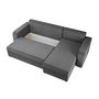 Voir la diapositive 2 : BEST MOBILIER Harvey - canapé d'angle réversible - convertible - avec coffre - en velours - 4 places - style contemporain