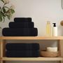 Voir la diapositive 3 : VIDAXL Serviettes de visage 4 pcs noir 30x30 cm 360 g m² 100% coton