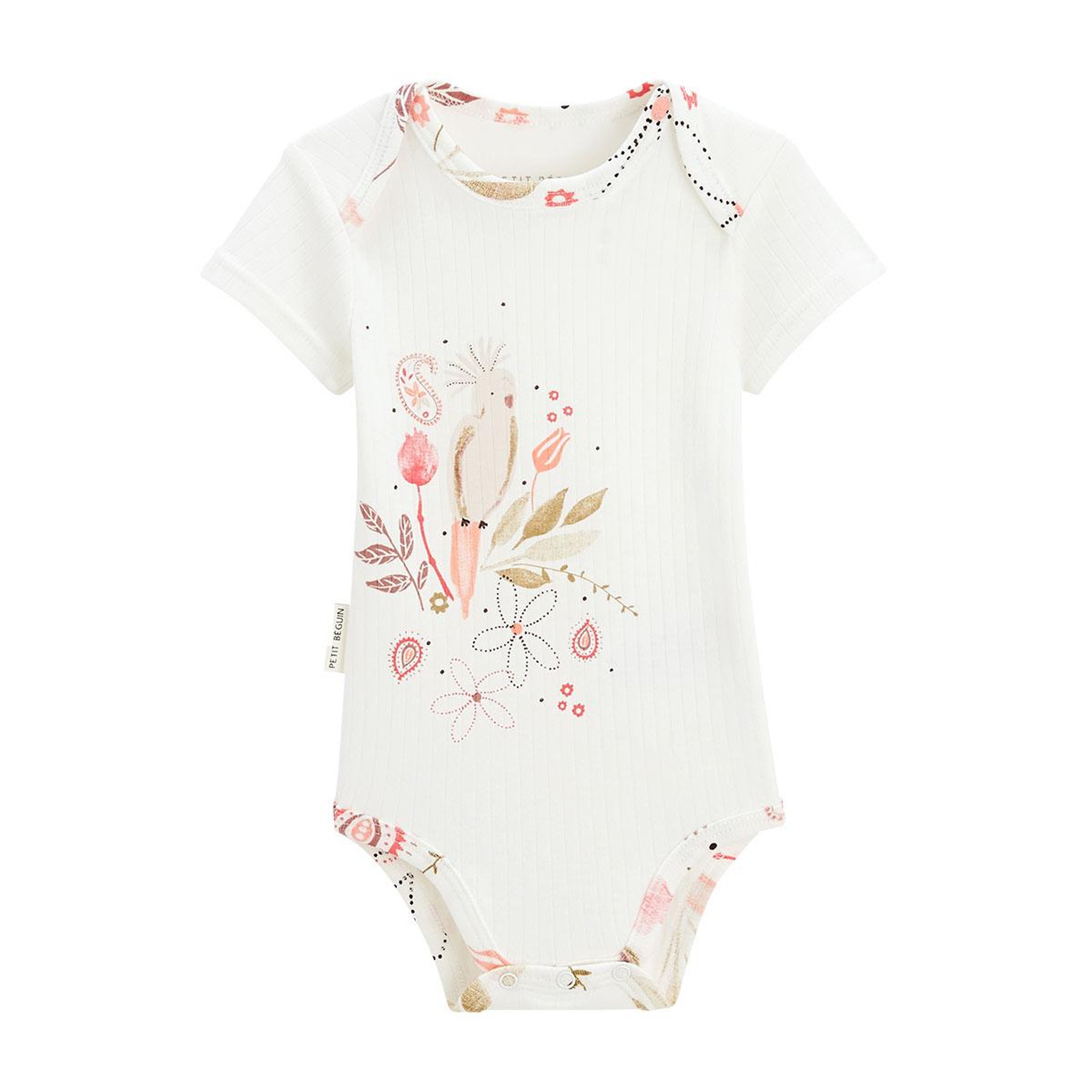 Voir la diapositive 2 : Petit Béguin Lot de 2 bodies bébé manches courtes Haapiti