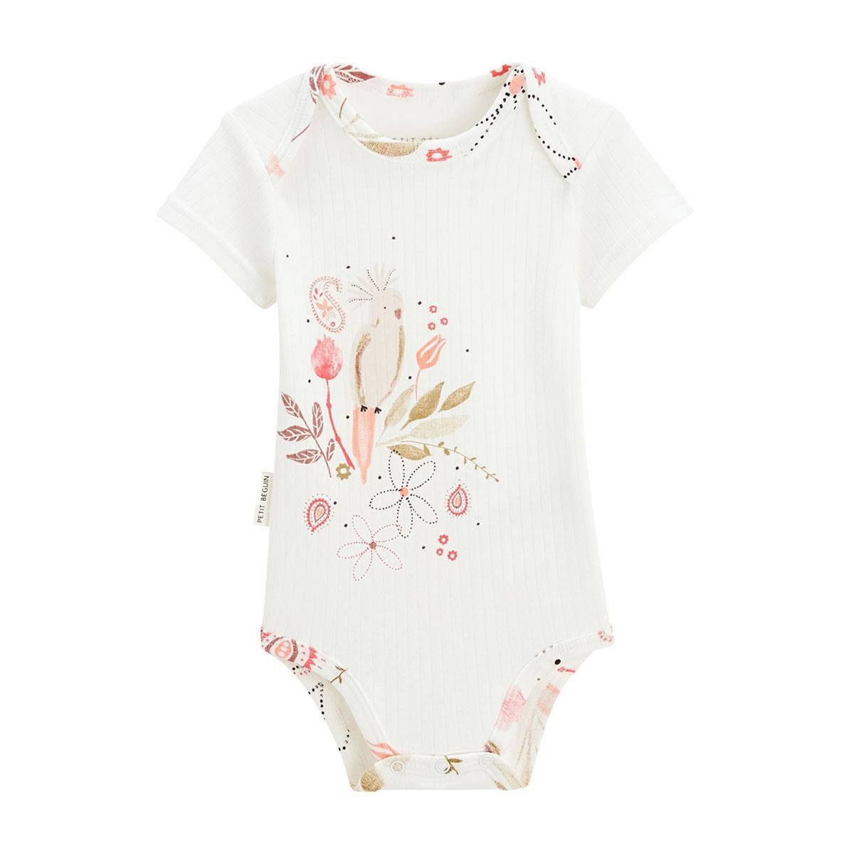 Petit Béguin Lot de 2 bodies bébé manches courtes Haapiti