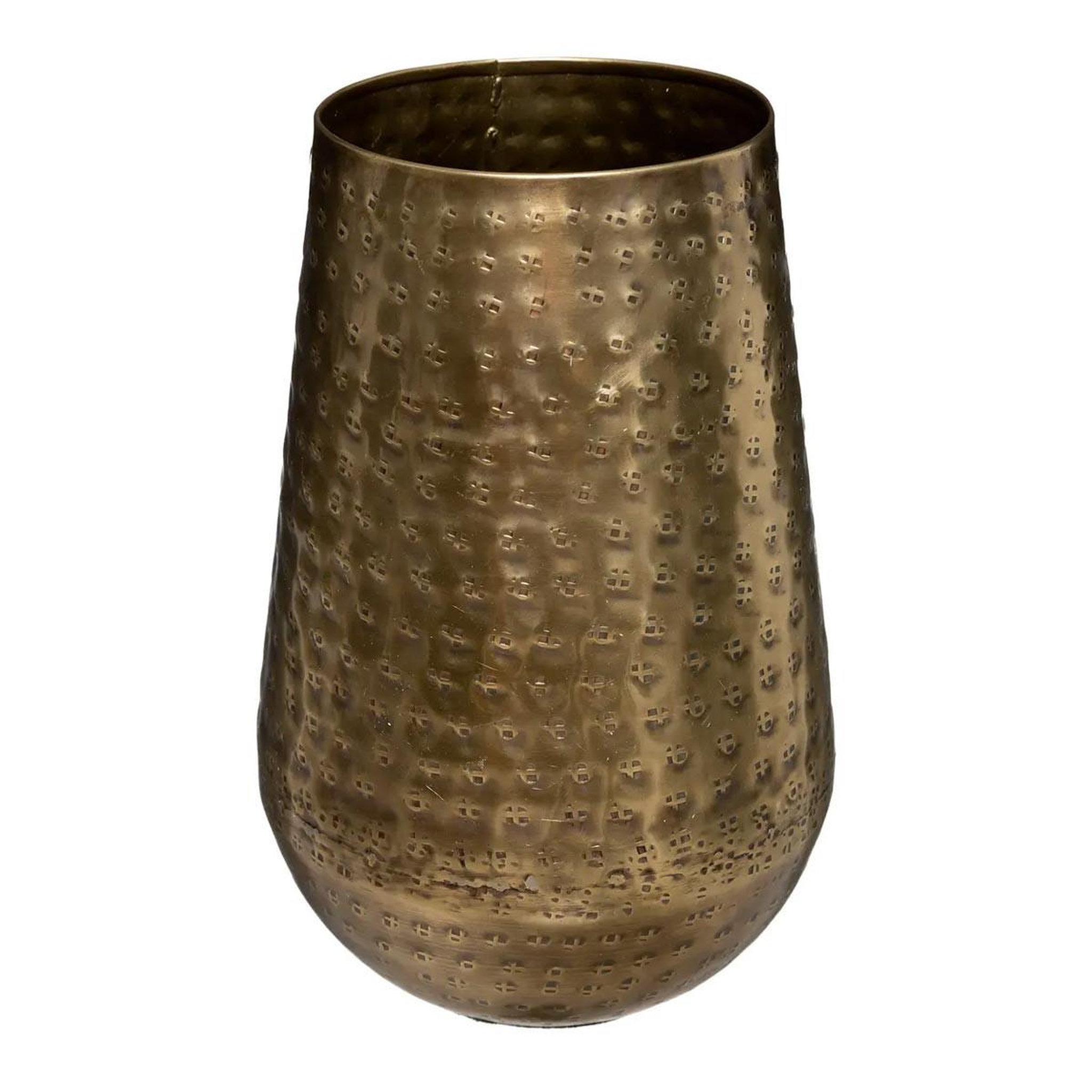 ATMOSPHERA Vase design en métal  oasis  23cm or