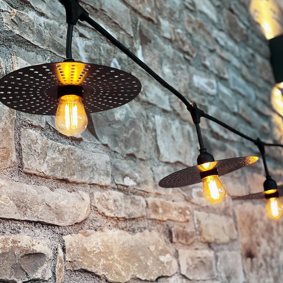 Lumisky Guirlande lumineuse PLANET Noir Metal 6M 10xE27