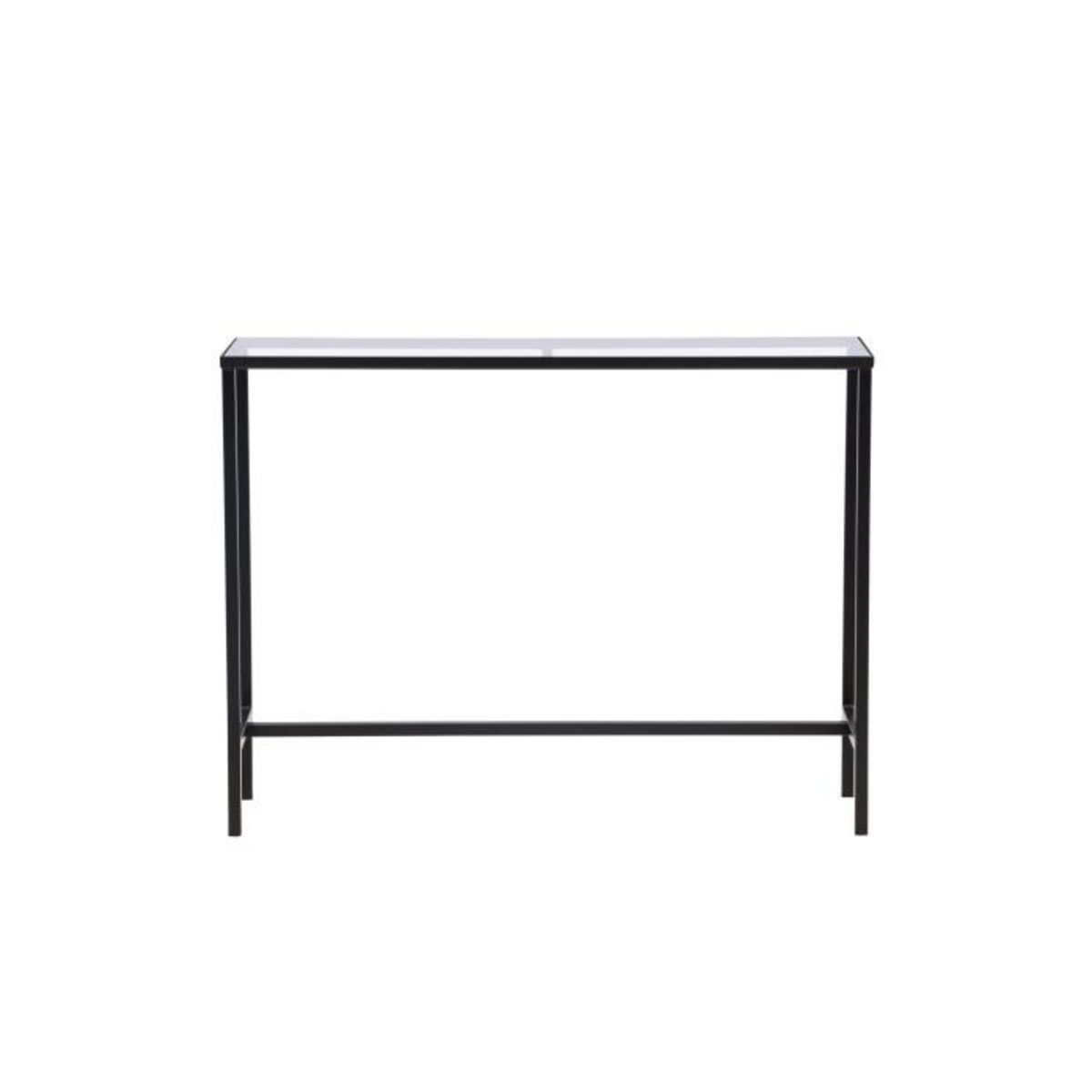 Paris Prix Console Design en Verre  Dipp  100cm Noir & Transparent