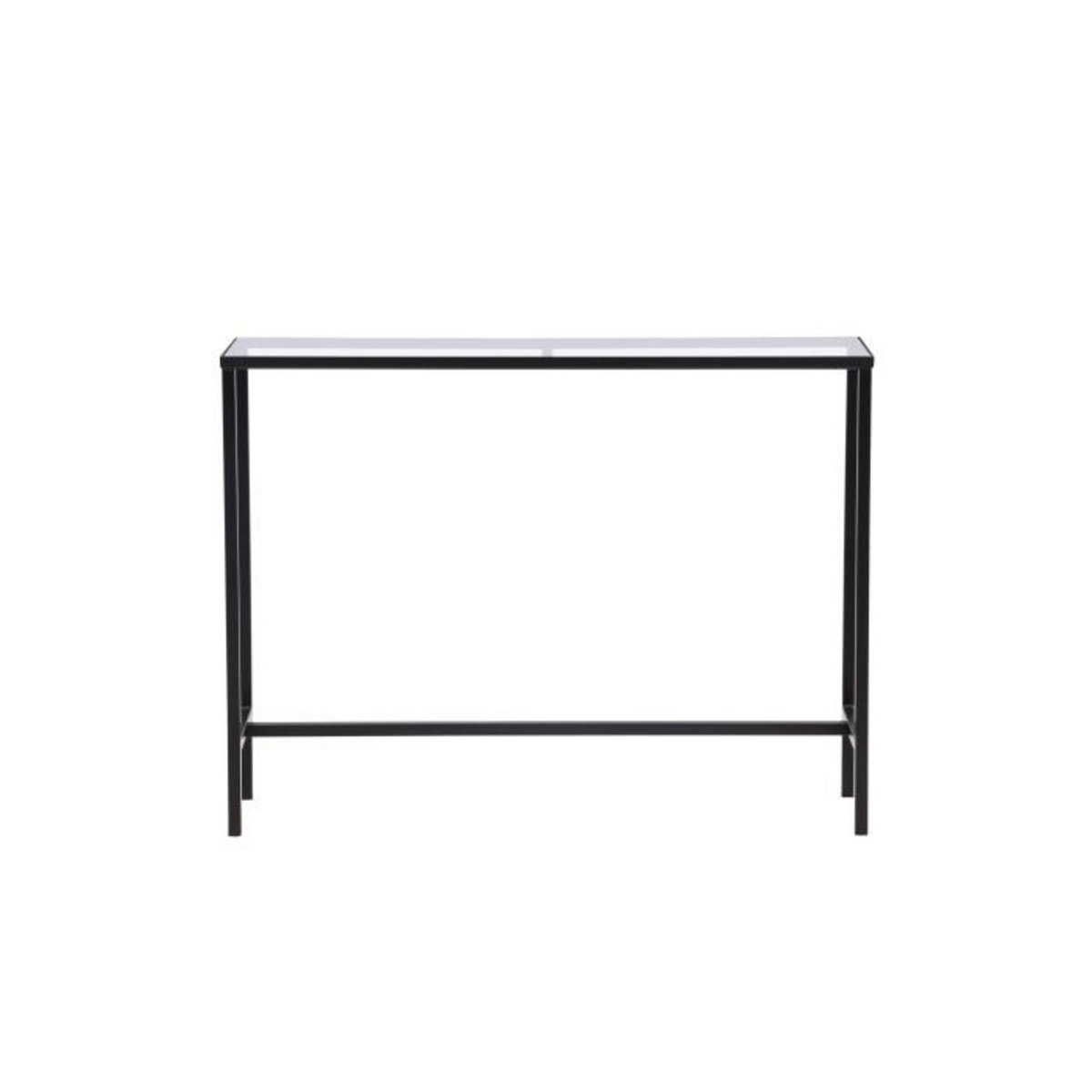 Paris Prix Console Design en Verre  Dipp  100cm Noir & Transparent