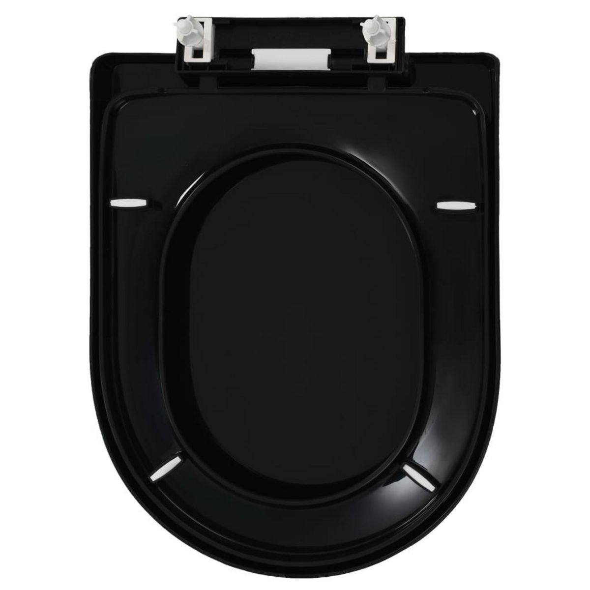 VIDAXL Abattant WC a fermeture en douceur Liberation rapide Noir