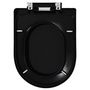 Voir la diapositive 5 : VIDAXL Abattant WC a fermeture en douceur Liberation rapide Noir