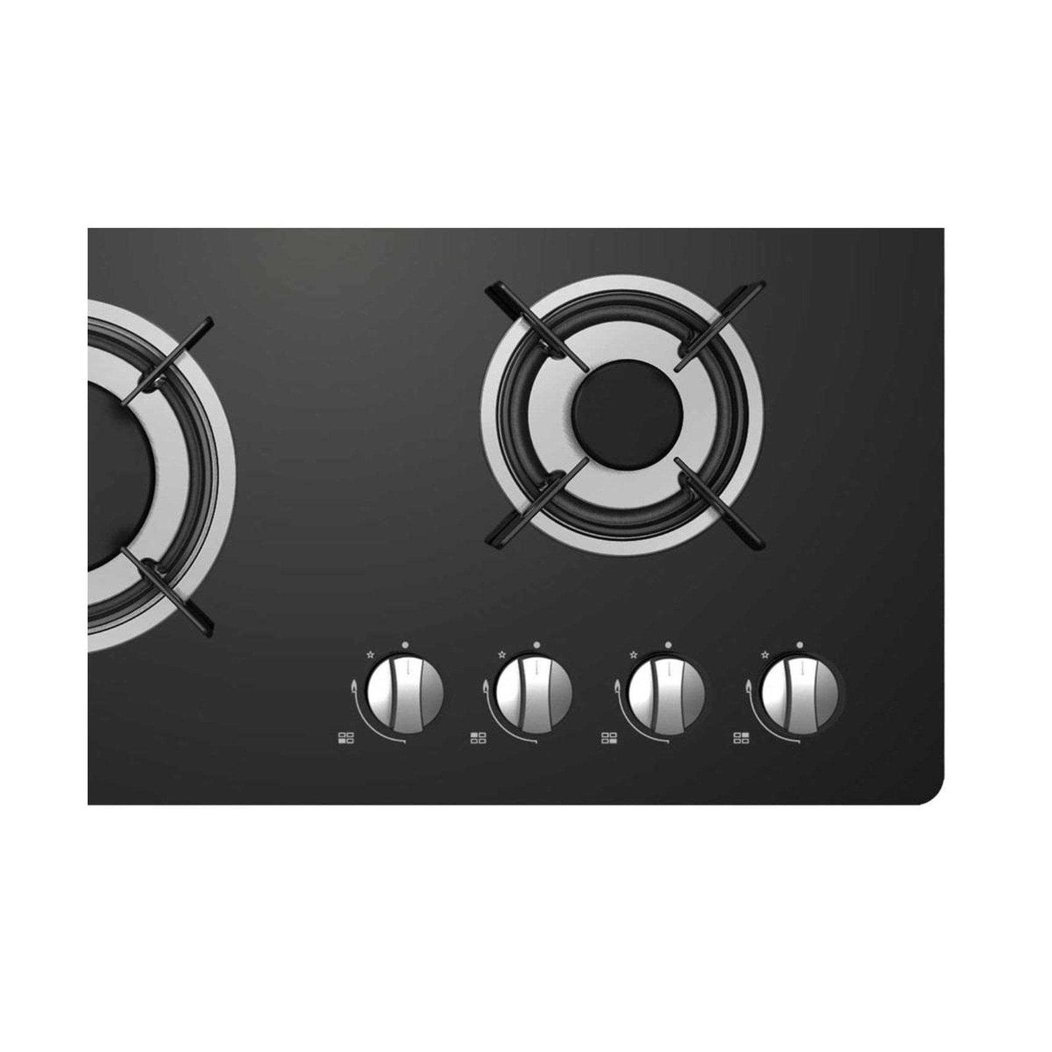 Voir la diapositive 2 : Fagor Table de cuisson gaz 60cm 4feux 7500w noir - FAG3640N