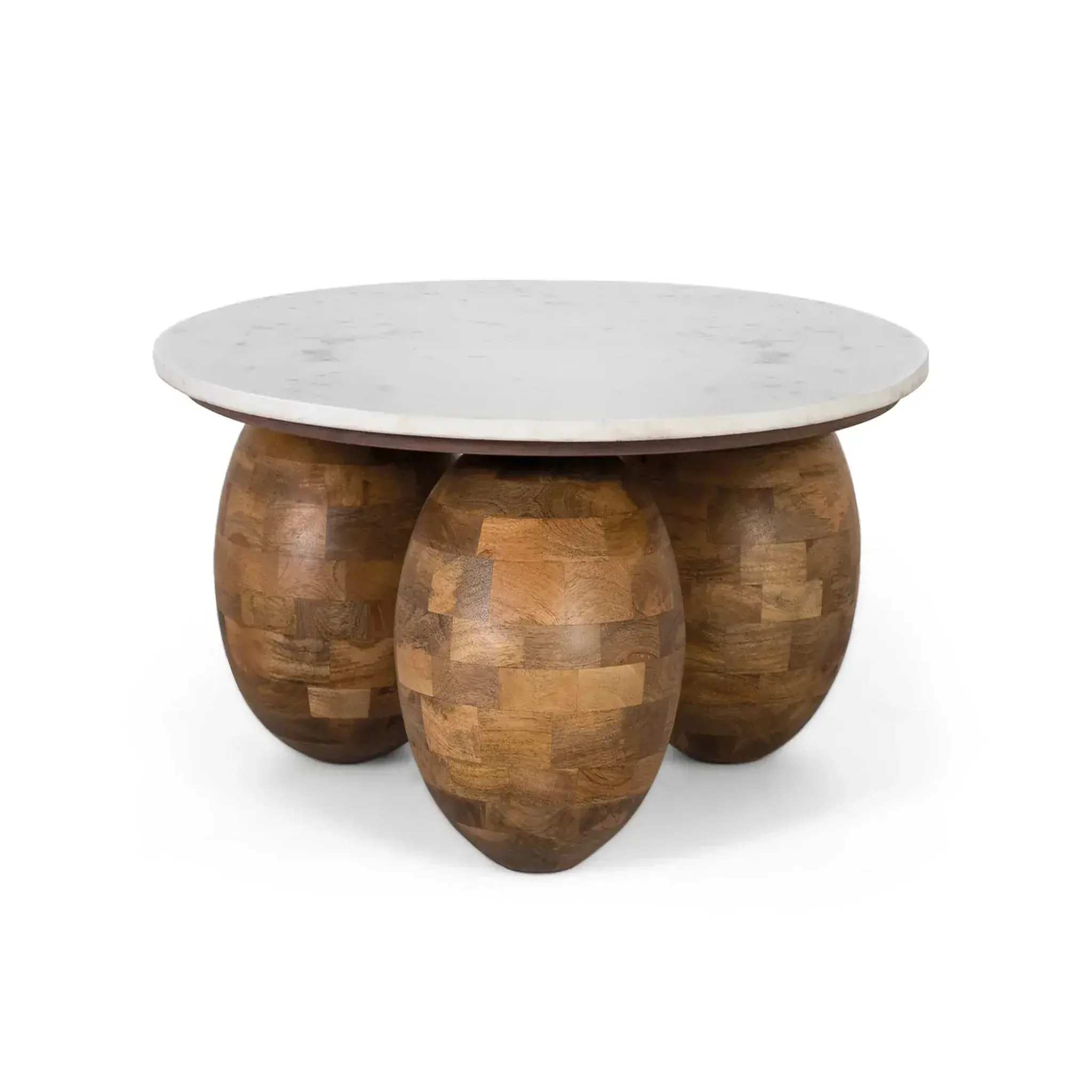 GINER Y COLOMER SL Table basse en marbre 92 cm style rustique moderne