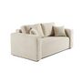 Voir la diapositive 2 : BEST MOBILIER Topaze - canapé droit 2 places - en velours texturé