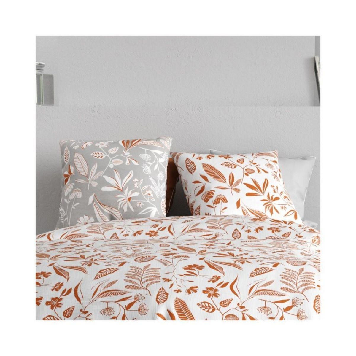 ATELIER DU COTON Housse de couette 260x240 KAYLIE + 2 taies coton 57 fils