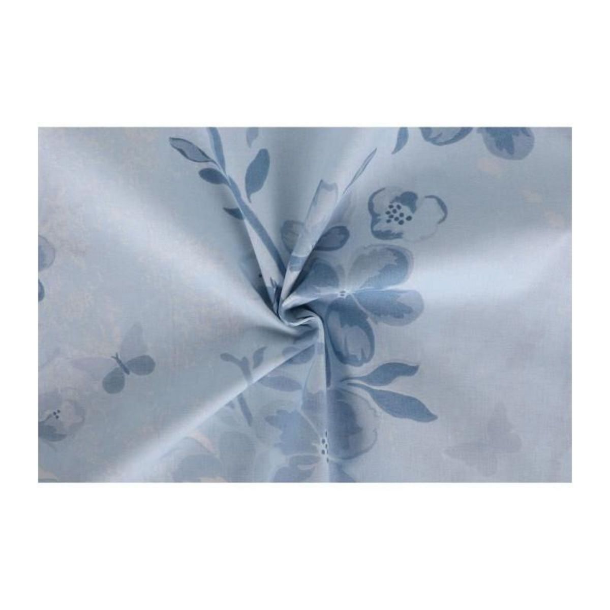 GENERIQUE Parure de lit - 1 housse de couette 220 x 240 cm + 2 taies d'oreiller 60 x 60 cm - 100% coton renforcé - Bleu
