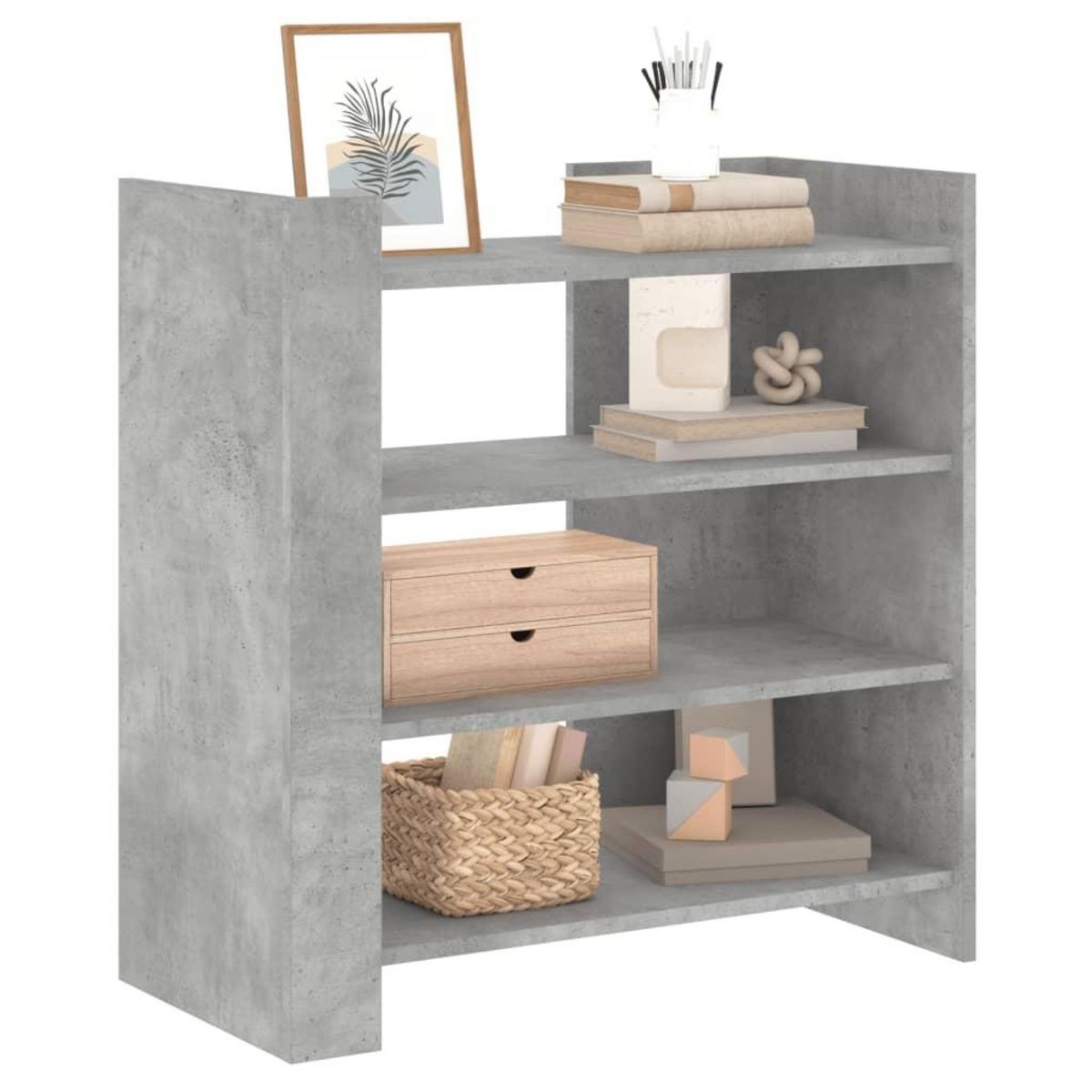 VIDAXL Buffet gris beton 73,5x35x75 cm bois d'ingenierie