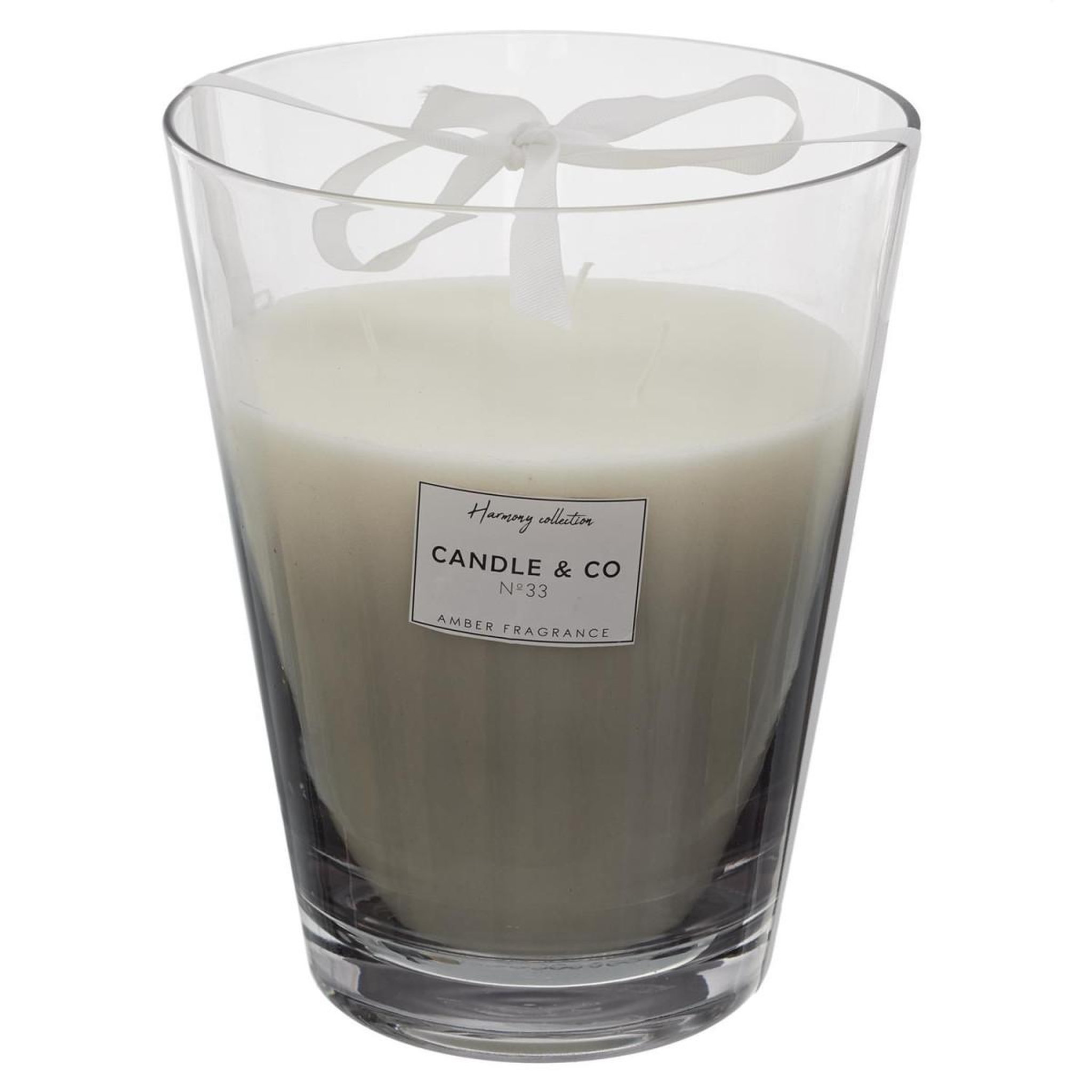The Home Deco Factory Bougie parfumée 3 mèches  harmony  23cm ambre