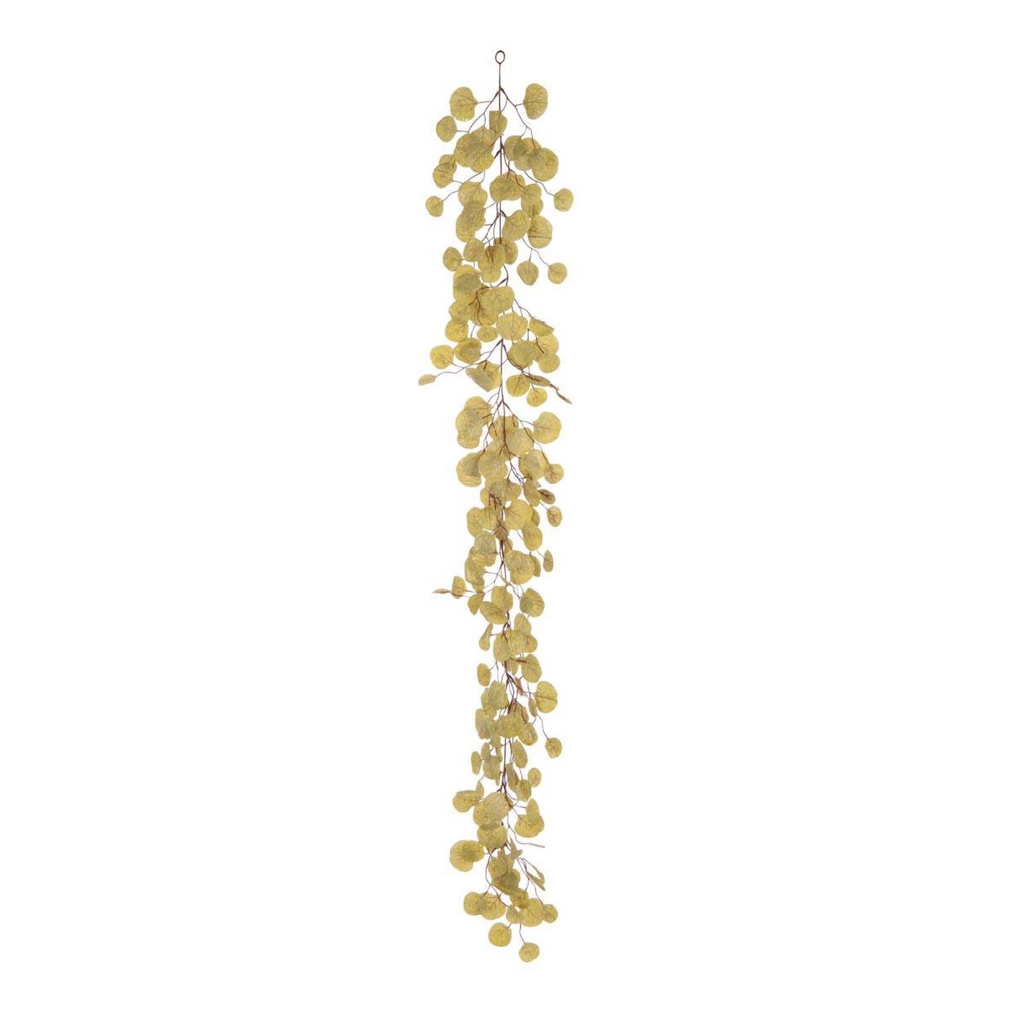 J-LINE Guirlande de feuilles  paillettes  165cm vert