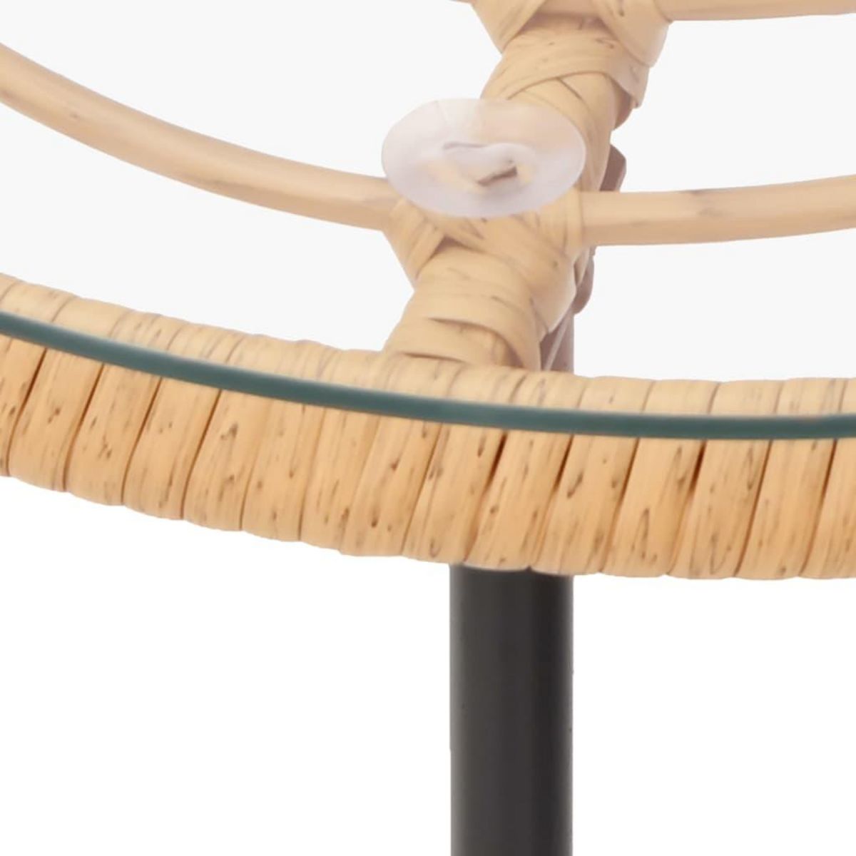 VIDAXL Table de salle a manger Ø55 cm Verre trempe et acier