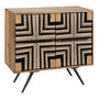 Voir la diapositive 1 : Paris Prix Buffet 2 Portes en Bois  Fils Tissés  92cm Multicolore