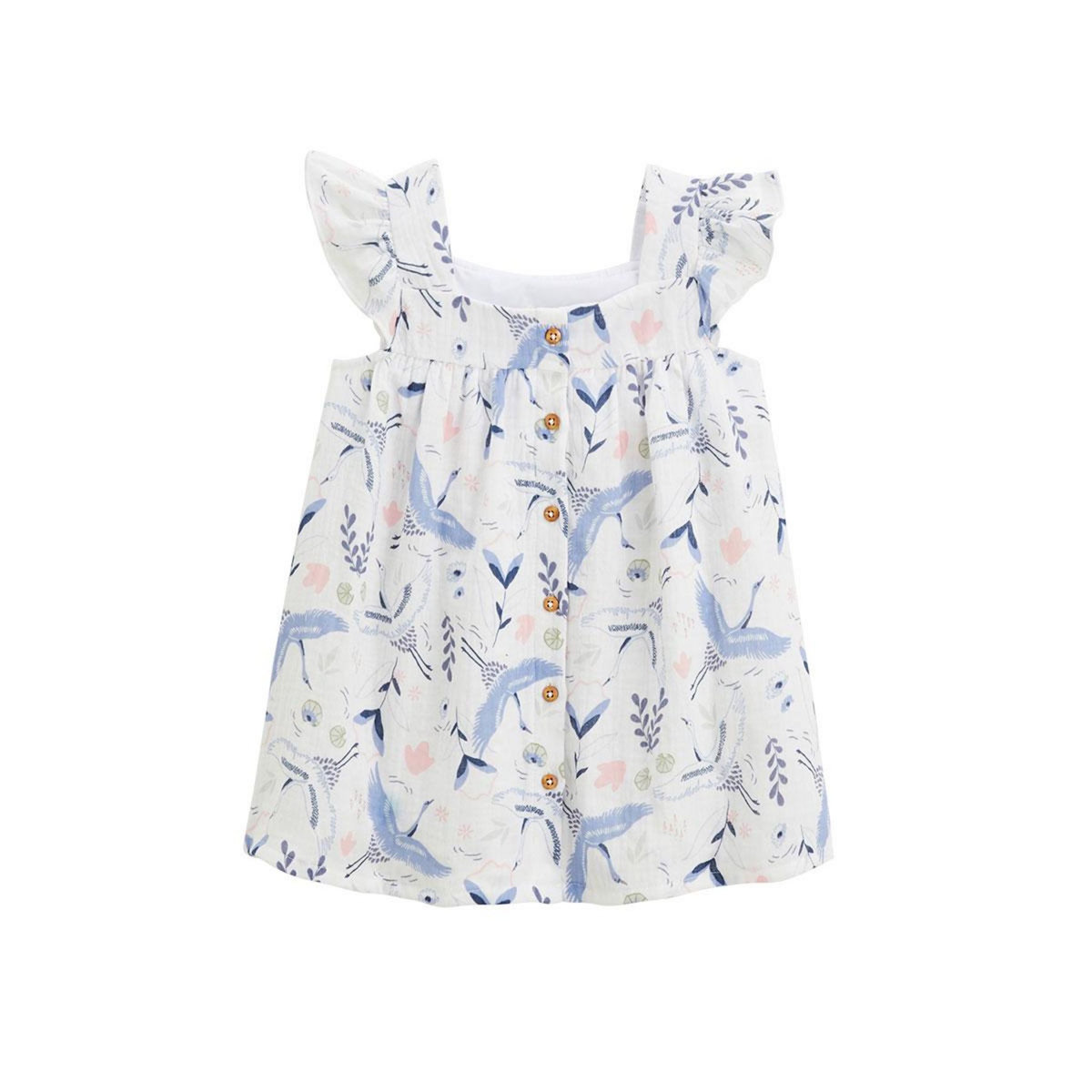 Petit Béguin Robe enfant en gaze de coton Tiana
