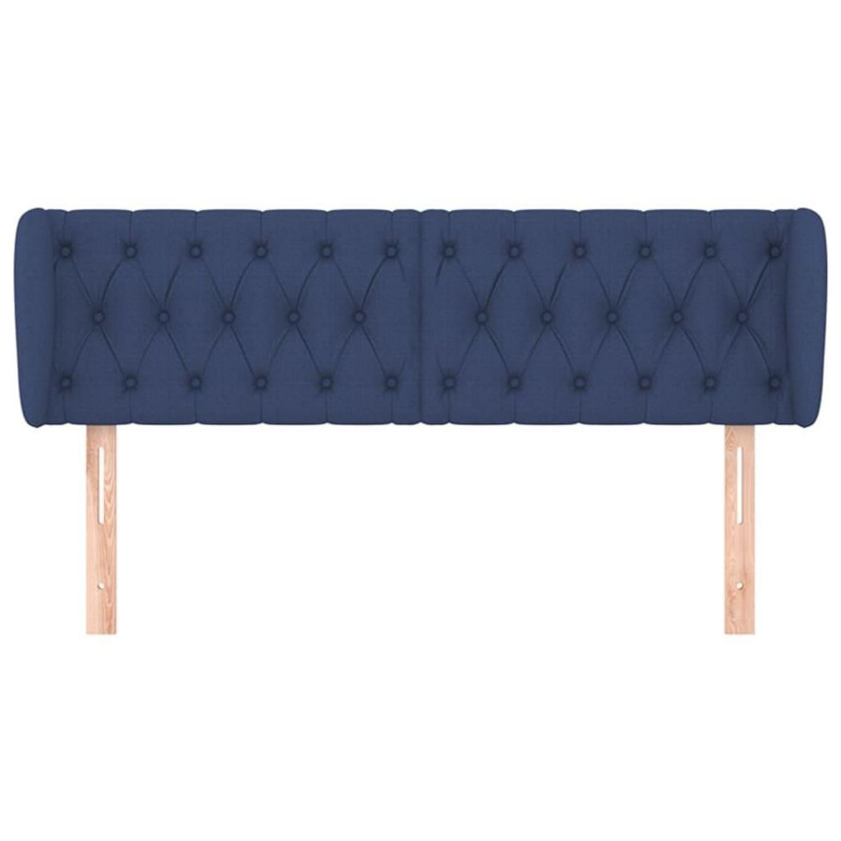 VIDAXL Tete de lit avec oreilles Bleu 147x23x78/88 cm Tissu