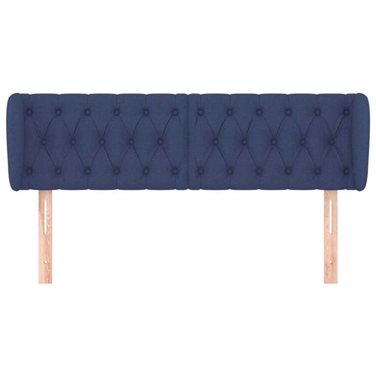 VIDAXL Tete de lit avec oreilles Bleu 147x23x78/88 cm Tissu