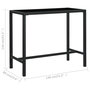 Voir la diapositive 6 : VIDAXL Table bar de jardin Noir 130x60x110 cm Resine tressee et verre