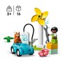 LEGO Duplo 10985 L'éolienne et la voiture électrique, Jouet Voiture pour Enfants Dès 2 Ans, Garçons et Filles, Jouets Éducatifs avec Figurines