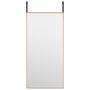 Voir la diapositive 2 : VIDAXL Miroir de porte Dore 30x60 cm Verre et aluminium