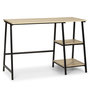 Voir la diapositive 1 : VS VENTA-STOCK Bureau Lisboa Noir, Table pour PC, Style Industriel, 105 cm Longueur