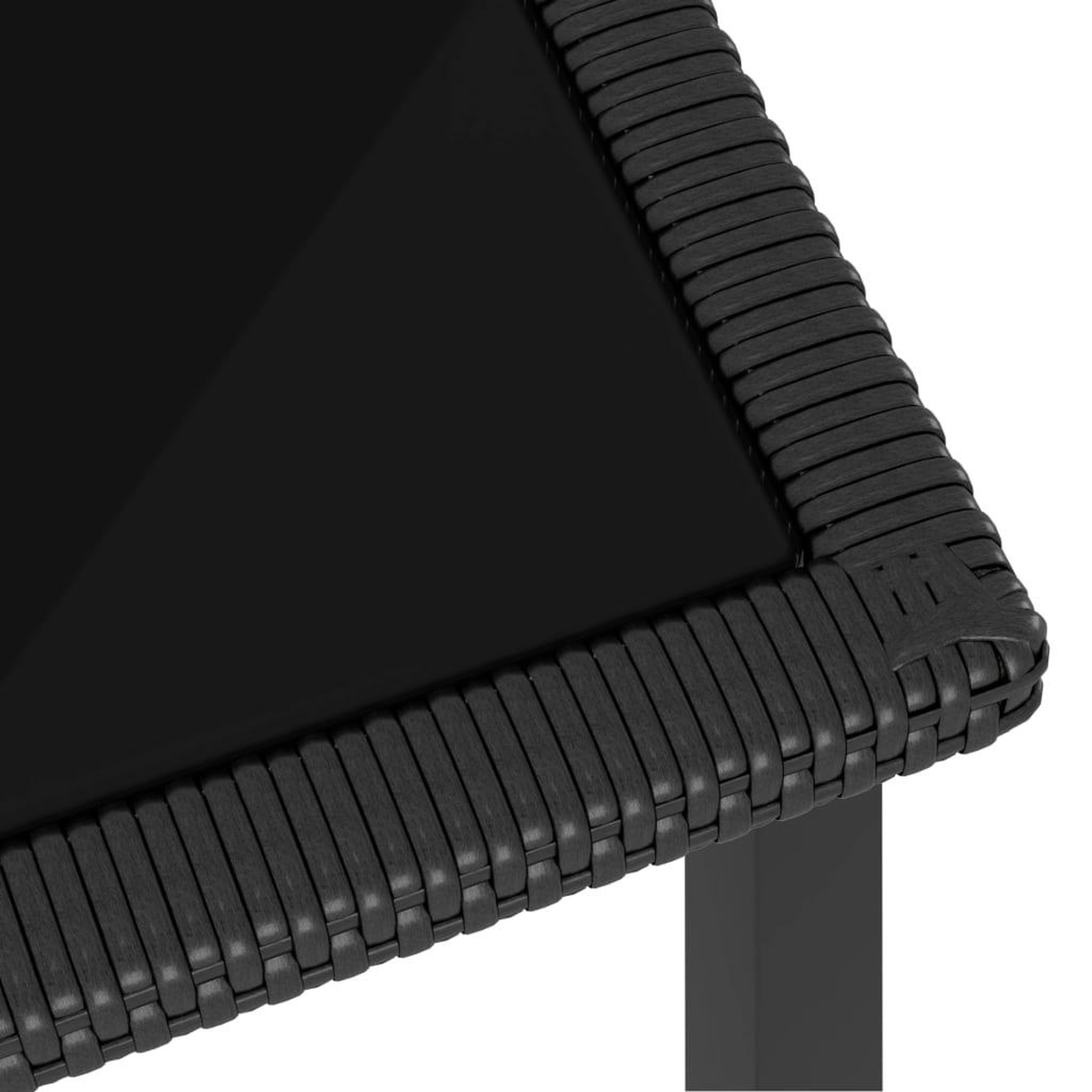Voir la diapositive 4 : VIDAXL Table a dîner de jardin Noir 140x70x73 cm Resine tressee