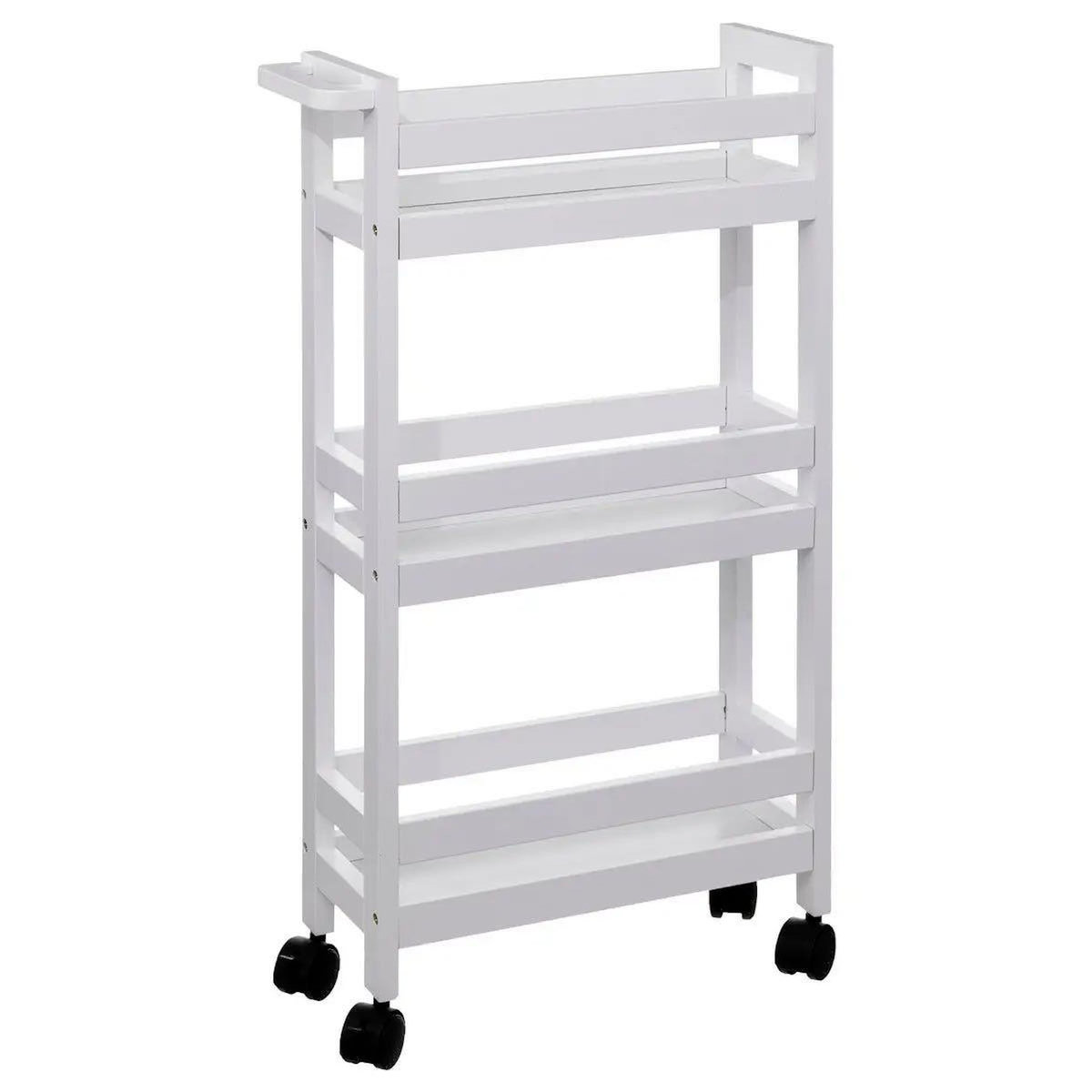 FIVE Desserte de Cuisine  3 Niveaux  75cm Blanc Coton