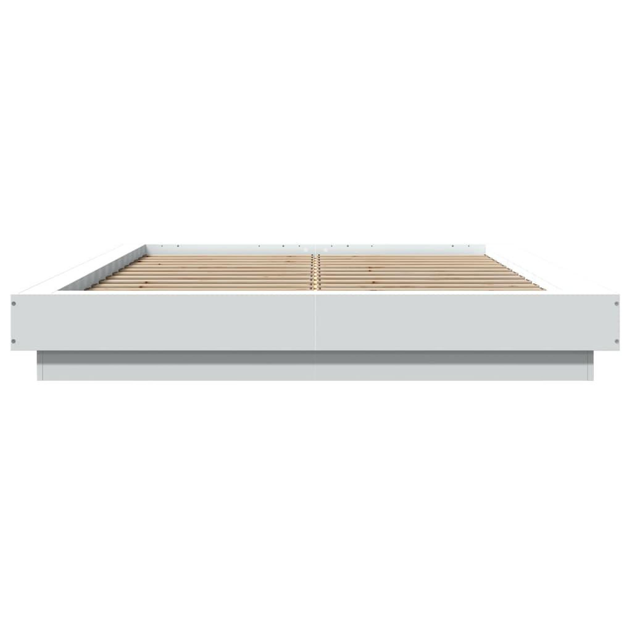 Voir la diapositive 4 : VIDAXL Cadre de lit sans matelas blanc 135x190 cm