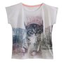 IN EXTENSO Tee shirt manches courtes imprimé chat fille