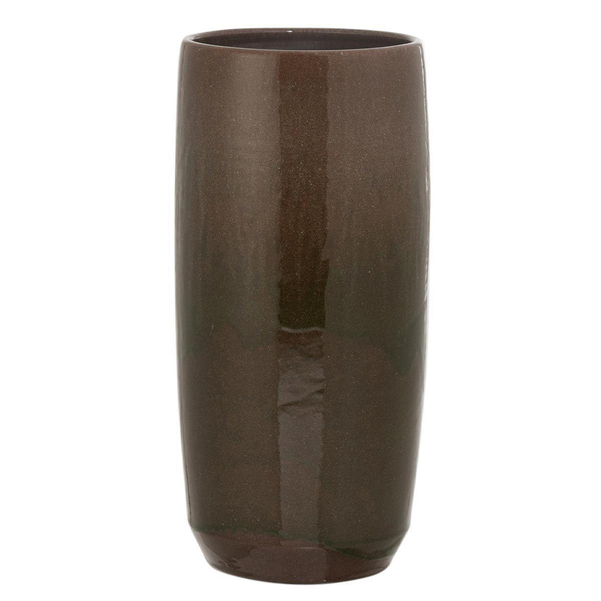 J-LINE Vase Rond  Bord Céramique  55cm Vert & Naturel