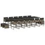 Voir la diapositive 2 : VIDAXL Ensemble a manger de jardin 17 pcs et coussins resine tressee
