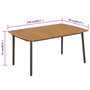 Voir la diapositive 4 : VIDAXL Table de jardin 150 x 90 x 72 cm Bois d'acacia solide et acier