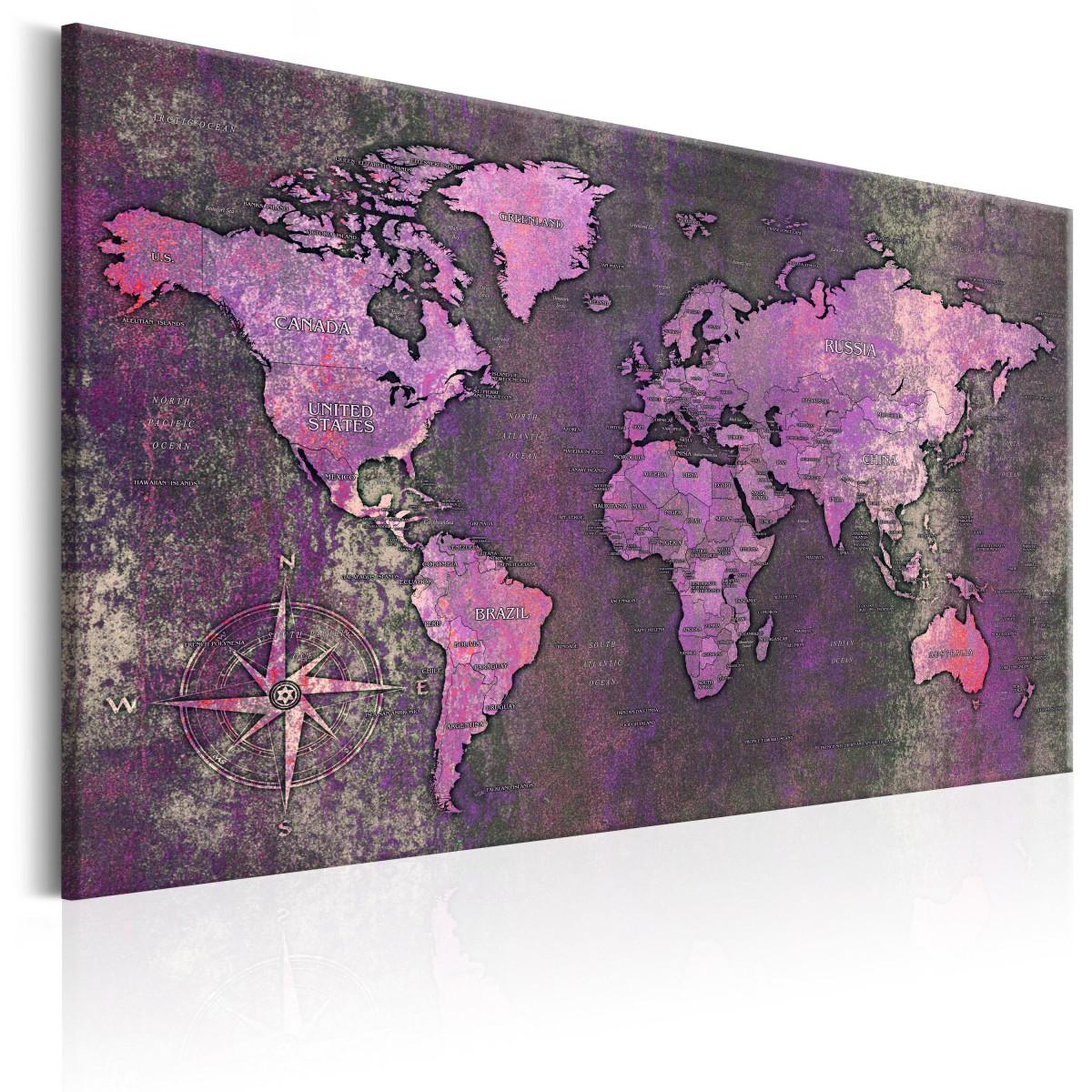 Paris Prix Tableau imprimé  amethyst map. Coloris disponibles : Multicolore