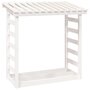 Voir la diapositive 2 : VIDAXL Support pour bois de chauffage Blanc 108x64,5x110cm Bois de pin