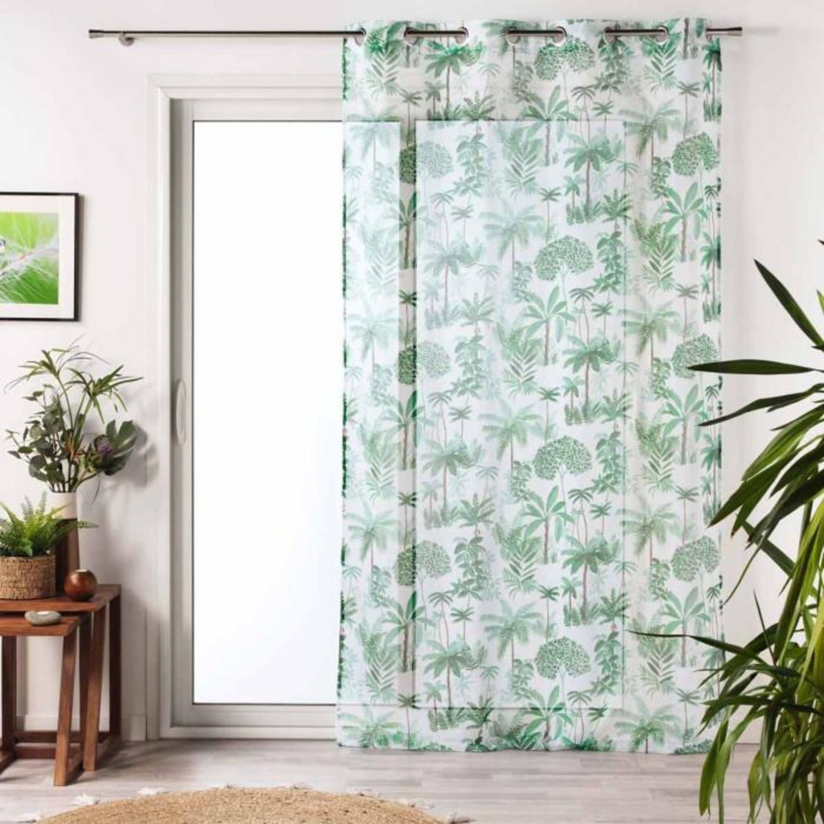 Paris Prix Rideau Voilage à Œillets  Amazonia  140x240cm Vert