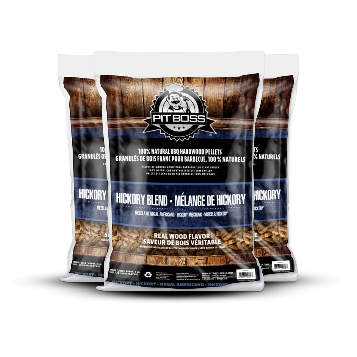 PIT BOSS Lot de 3 sacs de pellets pour barbecue - 27 kg