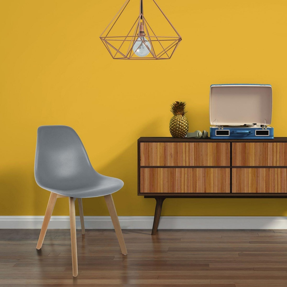 The Home Deco Factory 2 Chaises design scandinave à coque Holga