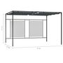 Voir la diapositive 6 : VIDAXL Belvedere avec auvent retractable 4x3x2,3 m Anthracite 180 g/m^2